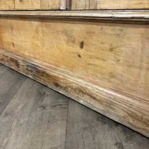 Victorian French Stripped Pine 2 Door Large Hall Cupboard