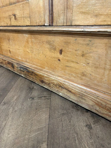 Victorian French Stripped Pine 2 Door Large Hall Cupboard