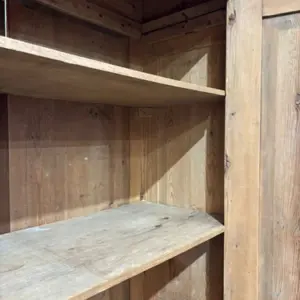 Victorian French Stripped Pine 2 Door Large Hall Cupboard