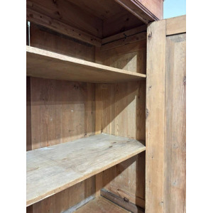 Victorian French Stripped Pine 2 Door Large Hall Cupboard