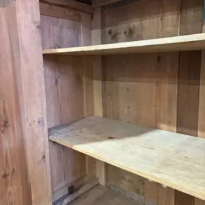 Victorian French Stripped Pine 2 Door Large Hall Cupboard
