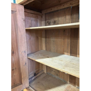Victorian French Stripped Pine 2 Door Large Hall Cupboard
