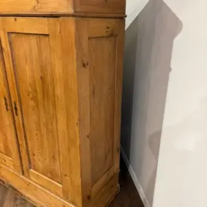 Victorian French Stripped Pine 2 Door Large Hall Cupboard