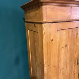 Victorian French Stripped Pine 2 Door Large Hall Cupboard