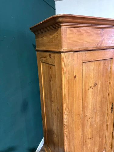 Victorian French Stripped Pine 2 Door Large Hall Cupboard