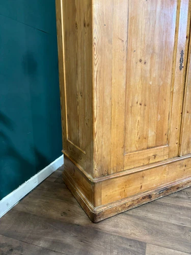Victorian French Stripped Pine 2 Door Large Hall Cupboard