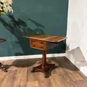 Victorian Mahogany Pedestal Work Table