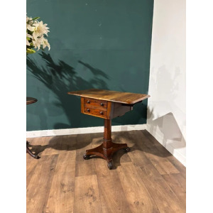 Victorian Mahogany Pedestal Work Table