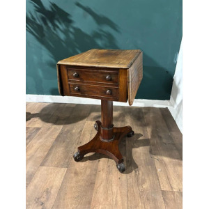 Victorian Mahogany Pedestal Work Table
