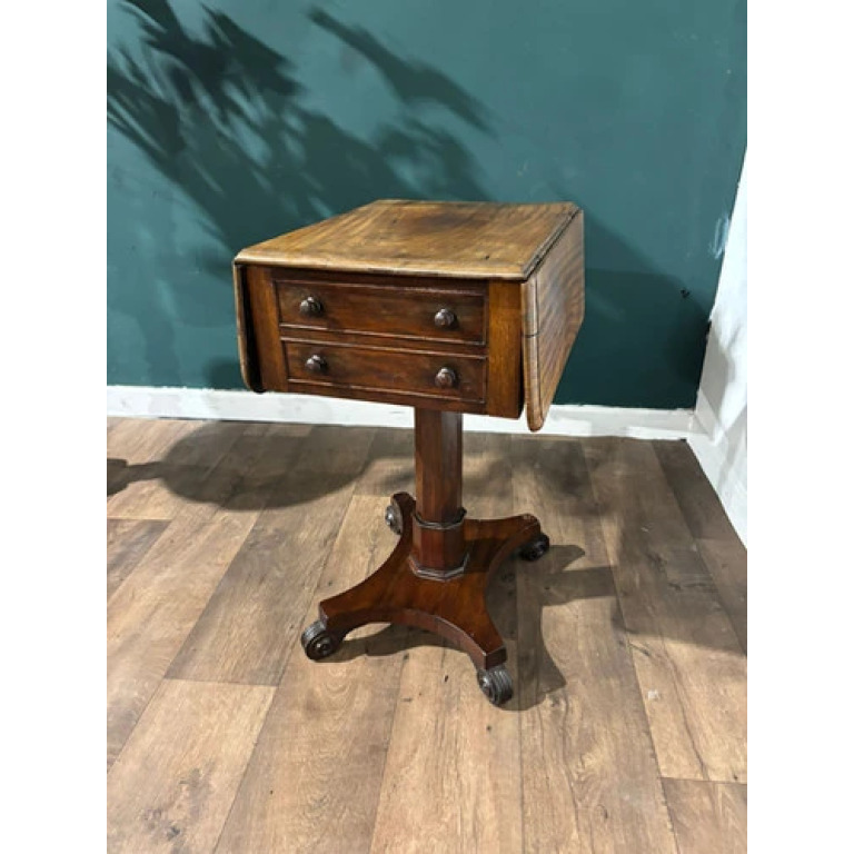 Victorian Mahogany Pedestal Work Table