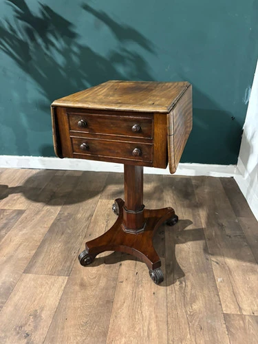 Victorian Mahogany Pedestal Work Table
