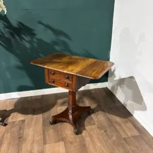 Victorian Mahogany Pedestal Work Table