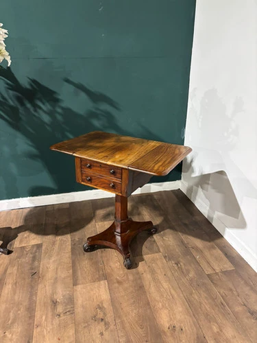 Victorian Mahogany Pedestal Work Table