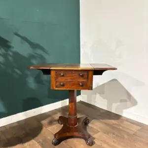Victorian Mahogany Pedestal Work Table