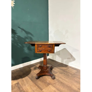 Victorian Mahogany Pedestal Work Table