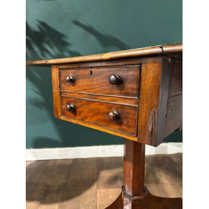 Victorian Mahogany Pedestal Work Table