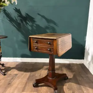 Victorian Mahogany Pedestal Work Table