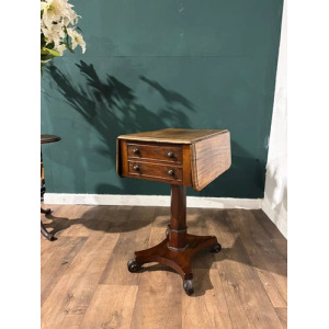 Victorian Mahogany Pedestal Work Table
