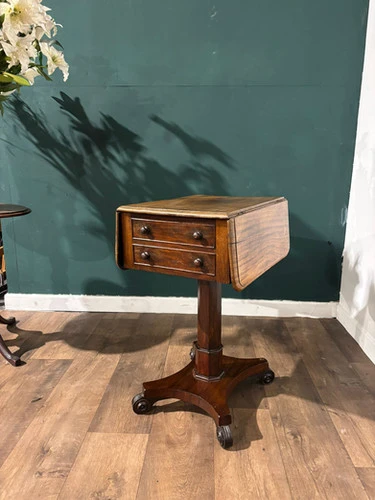 Victorian Mahogany Pedestal Work Table