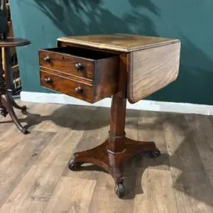 Victorian Mahogany Pedestal Work Table
