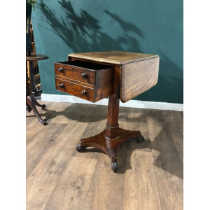 Victorian Mahogany Pedestal Work Table