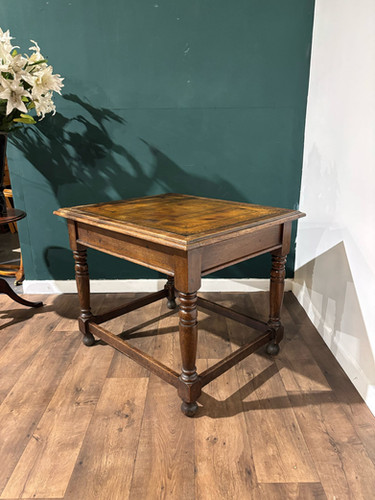 Victorian Oak Library Table