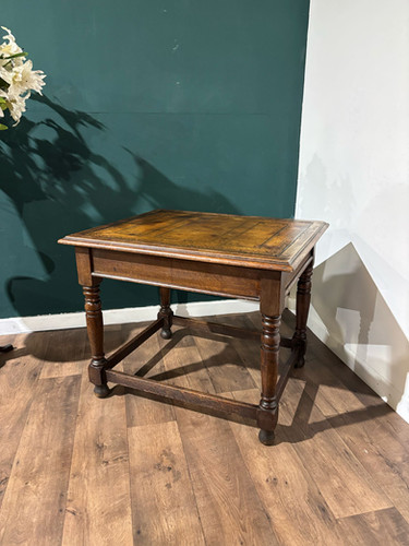 Victorian Oak Library Table
