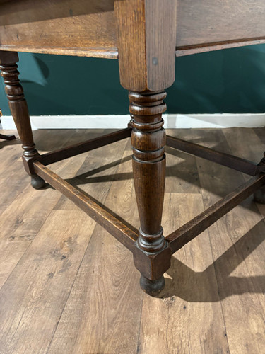 Victorian Oak Library Table