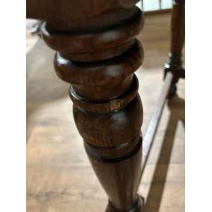 Victorian Oak Library Table