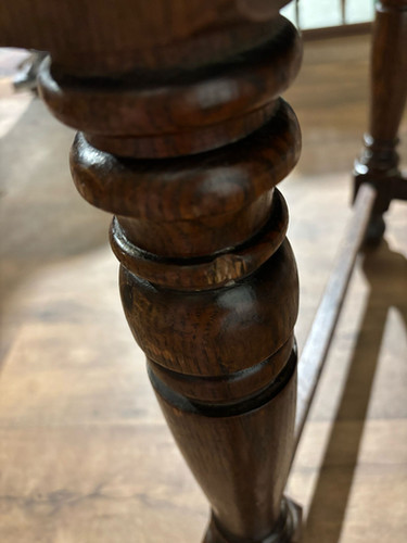 Victorian Oak Library Table