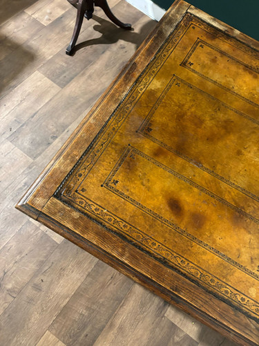 Victorian Oak Library Table