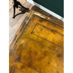 Victorian Oak Library Table
