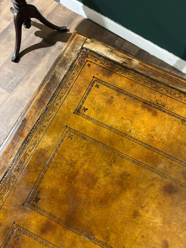 Victorian Oak Library Table