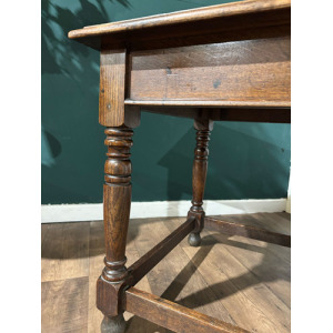 Victorian Oak Library Table