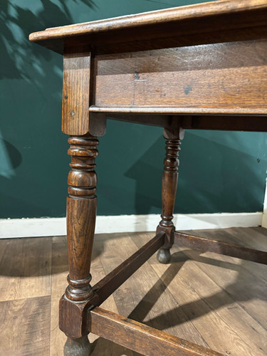 Victorian Oak Library Table