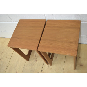 Vintage Bedside Table Set Of 2 Pair McIntosh Teak Mid Century Danish Design