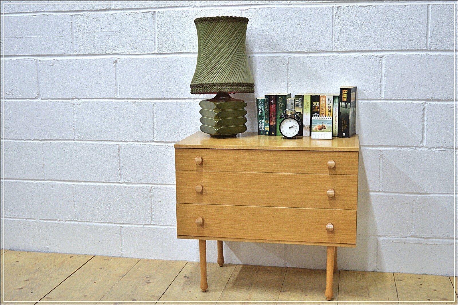 vintage chest of drawers by Avalon light oak mid century danish lowboy DELIVERY