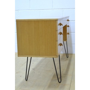 vintage desk Avalon light oak mid century hairpin legs danish design DELIVERY