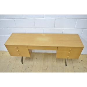 vintage desk Avalon light oak mid century hairpin legs danish design DELIVERY