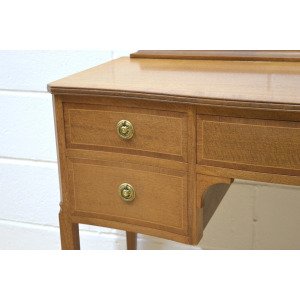 Vintage desk bow front solid wood retro