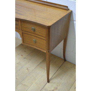 Vintage desk bow front solid wood retro