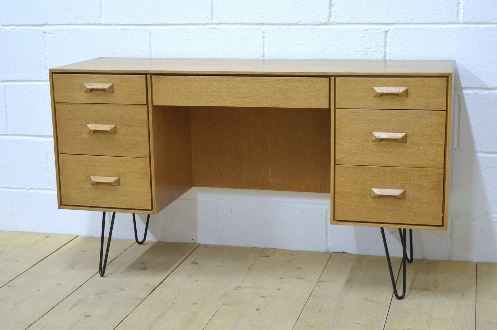 Vintage desk Stag light oak mid century danish design