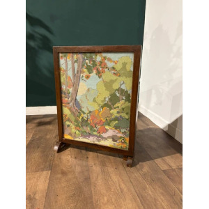 Vintage Folding Fire screen Tapestry Table / Screen