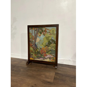 Vintage Folding Fire screen Tapestry Table / Screen