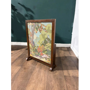 Vintage Folding Fire screen Tapestry Table / Screen