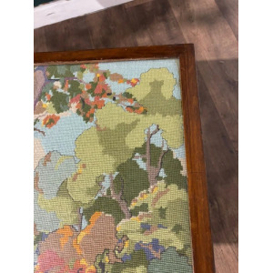 Vintage Folding Fire screen Tapestry Table / Screen