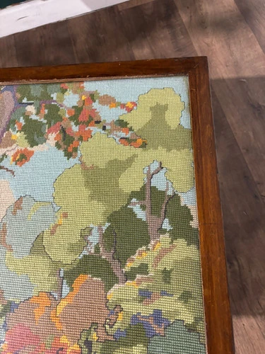 Vintage Folding Fire screen Tapestry Table / Screen