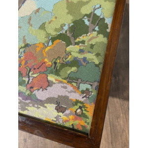 Vintage Folding Fire screen Tapestry Table / Screen