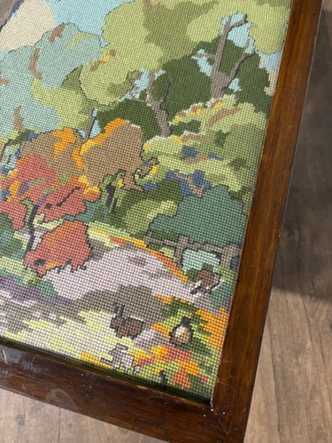Vintage Folding Fire screen Tapestry Table / Screen