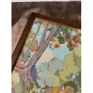 Vintage Folding Fire screen Tapestry Table / Screen